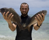Spangled Emperor and a bream for dinner from Five Finger Reef