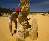 Lisa in The Pinnacles Desert in Nambung National Park