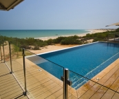 The ocean view pool at Eco Beach