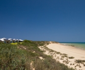 Villas in the dunes at Eco Beach