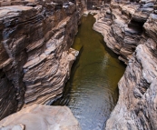 The swimming hole at the end of the hike down Knox Gorge