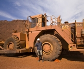 A retired dozer at the Tom Price mine