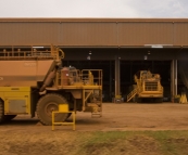 The workshop at Tom Price mine: boys and their (big) toys