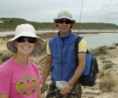 Chris and Lisa heading out for an afternoon of fishing at Nora Creina