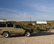 Our campsite in the dunes at Cactus Beach