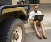 Checking email in Ceduna