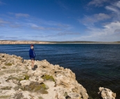 Lisa on the South Head Walking Trail in Venus Bay