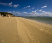 Beautiful beach north of Yangie Bay