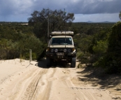 The track toward Point Sir Isaac from Black Springs