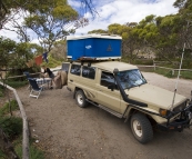 Our secluded beach campsite at Memory Cove