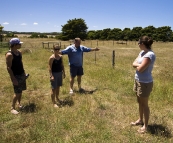 Chris, Lisa, Al and Gina on the farm