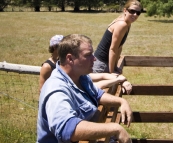 Al and Lisa having a look at the farm yards