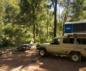 Our campsite next to the Warren River in Warren National Park