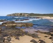 Looking at Point D\'entrecasteaux from the beach at Windy Harbour