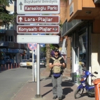 Walking to the bus from Antalya to Fethiye through downtown Antalya