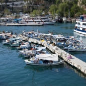 The Roman harbor carved into the cliffs at the base of Kaleici