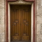Door to the Codrum castle\'s chapel