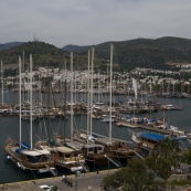 The marina and town of Bodrum
