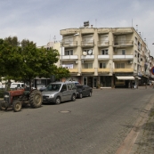 Just another tractor parked while the owner\'s doing the shopping...