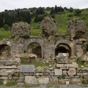 Ancient baths at the ruins of Ephesus