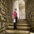 Lisa in the entrance to Ephesus\' odeum