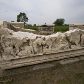 Once of the more intricately carved sarcophagus in Ephesus