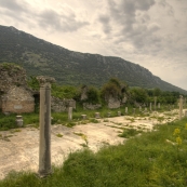 The street leading down to Ephesus\' main harbor