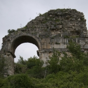 The entrance to Ephesus\' stadium (we could only view it from the road because the ruins were closed)