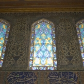 Stained glass in the sultan's sons' training area (the double kiosk) in Topkapi Palace