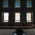 Stained glass in the sultan's sons' training area (the double kiosk) in Topkapi Palace