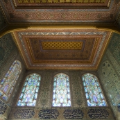 Stained glass in the sultan's sons' training area (the double kiosk) in Topkapi Palace