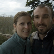 Self-portrait in Topkapi Palace with Istanbul in the background