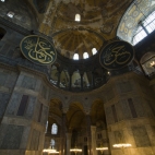 The main hall and dome inside Aya Sofya