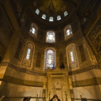 Mihrab and one of the end domes in Aya Sofya