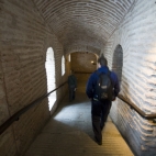 ET and Lisa walking to the upper gallery in Aya Sofya