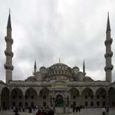 On our way into the Blue Mosque