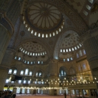 The interior of the Blue Mosque