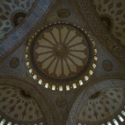 The interior of the Blue Mosque