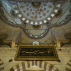 The interior of the Blue Mosque