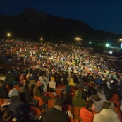 The crowd getting ready for the long night in Anzac Cove