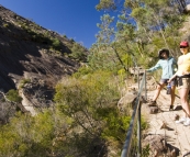 Lisa and Gina near Venus Baths on the way to The Pinnacles