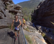 Chris and Gina making their way through Grand Canyon on the way to The Pinnacles