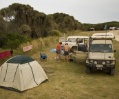 Our campsite at Johanna Beach