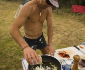 Chris creating one of his fabulous dinner concoctions