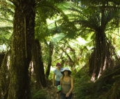 Gina and Lisa hiking to Phantom Falls