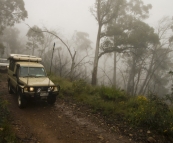 The Tank and Bessie tackling the perilous Zeka Spur Track