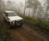 Bessie tackling the perilous Zeka Spur Track