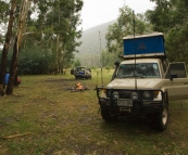 Camping alongside the Wonnongatta River near the ruins of Wonnongatta Station