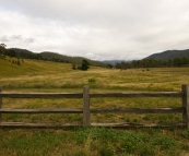 Wonnongatta Station ruins and the view of the Great Dividing Range