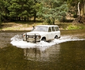 Bessie crossing the Wonnongatta River near Talbotville